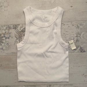 Aerie Ribbed White Tank